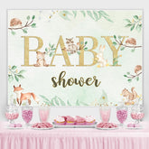 Niedlich Tier Grün babydusche Hintergrund für Foto-Shooting